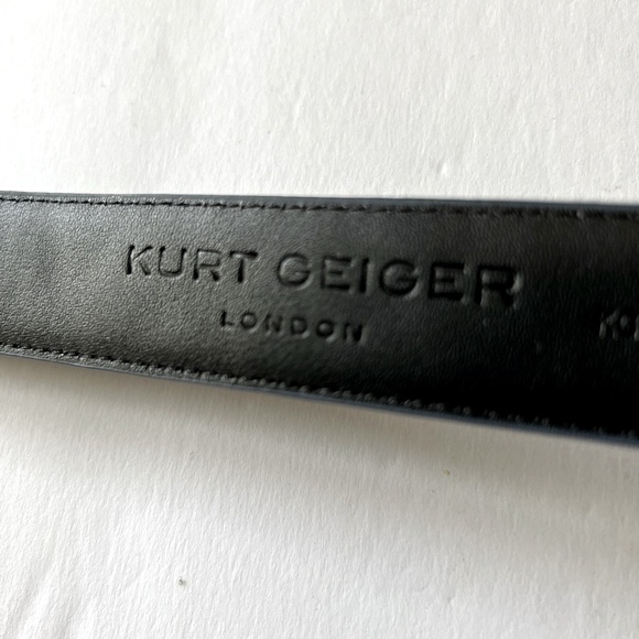 KURT GEIGER LONDON WOMENS QUILTED LEATHER BELT VINTAGE INDIGO BLUE SIZE M/L NWT - Picture 12 of 16